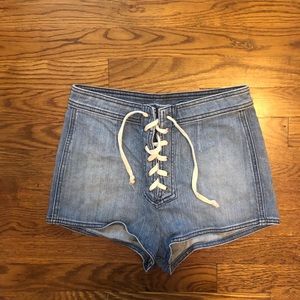 Carmar tie up Jean shorts